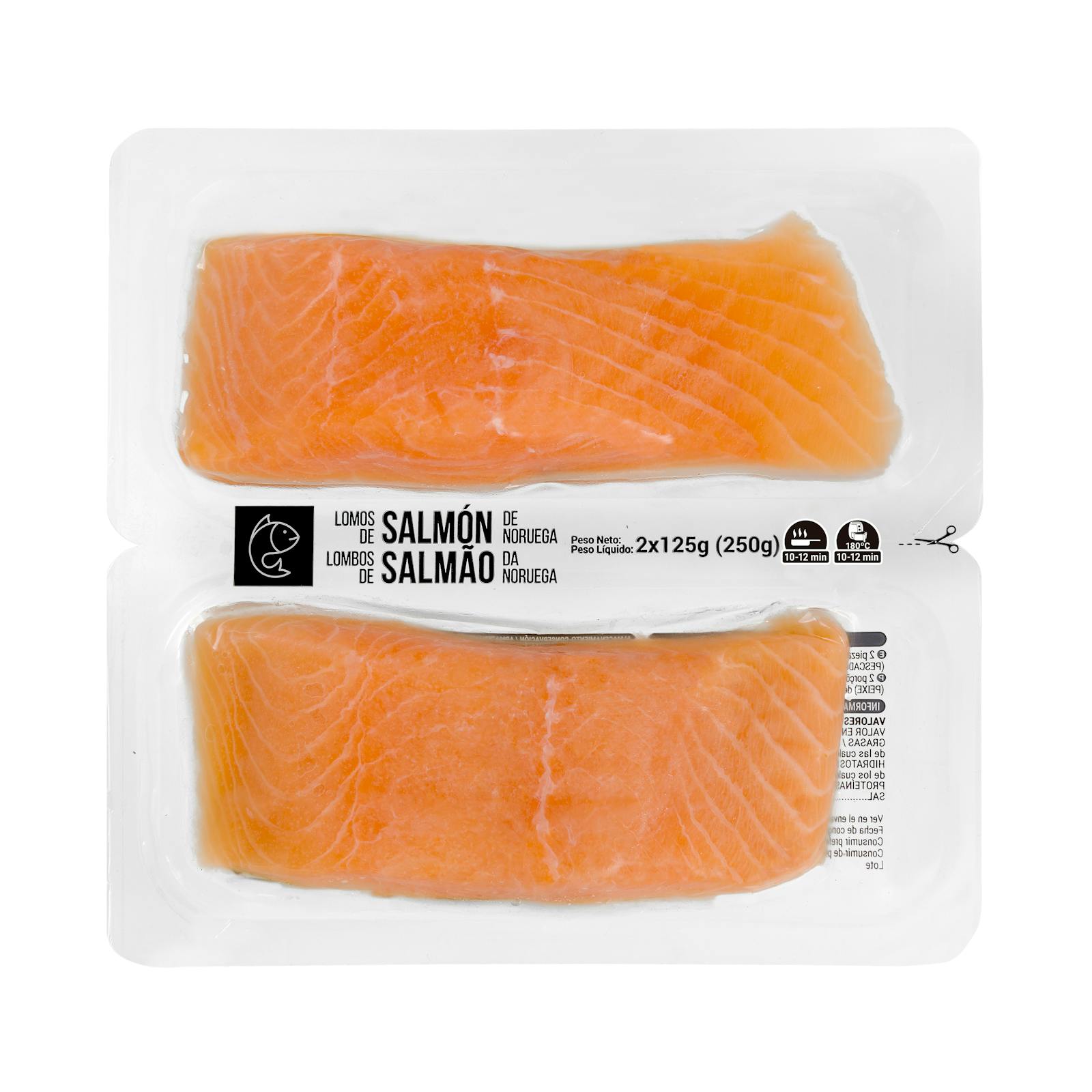 Longes de saumon surgelées sans peau et sans arêtes Hacendado