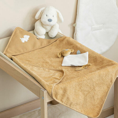 Mini doudou chien jacquard vanille CHARLIE - NATTOU