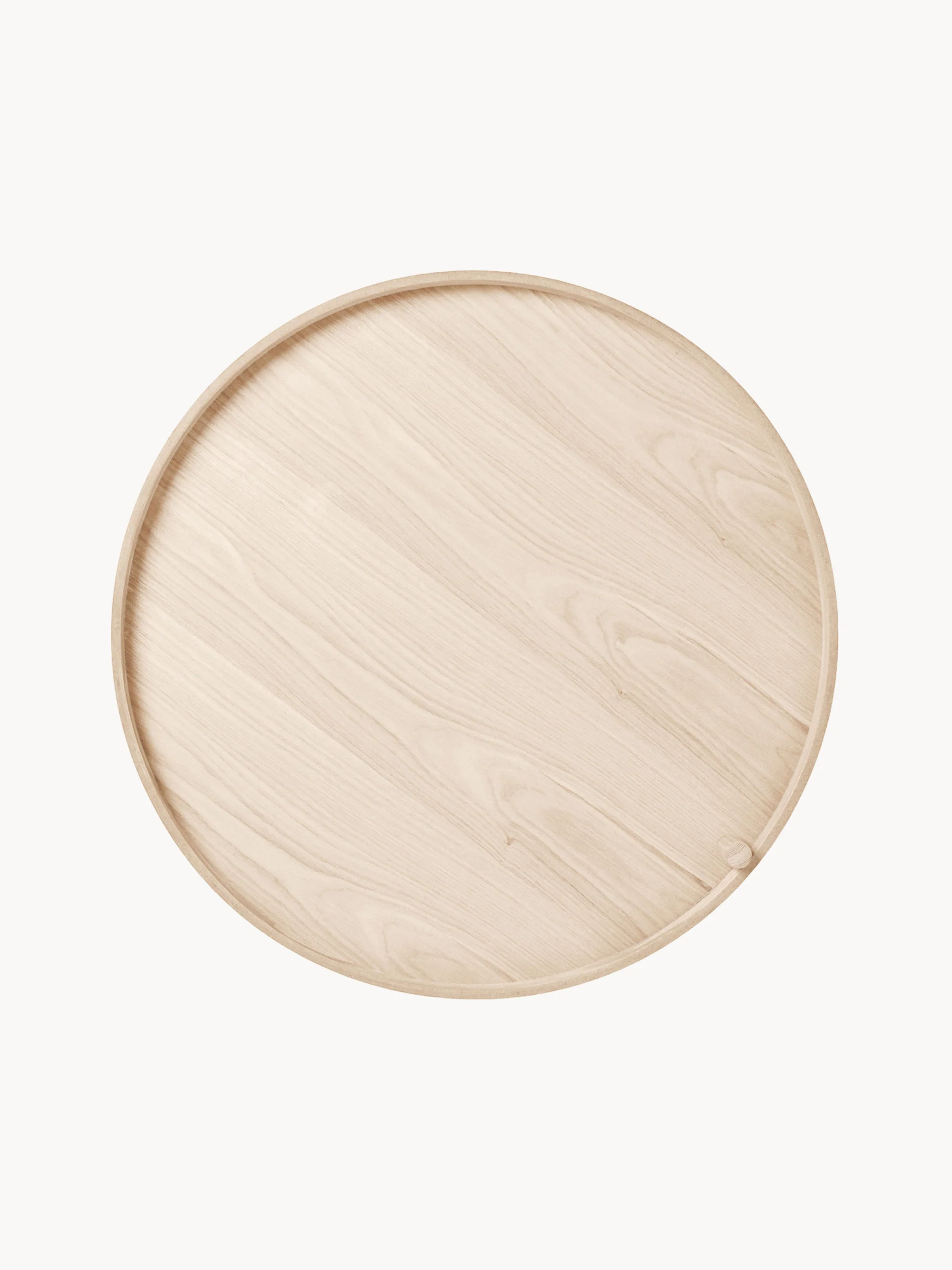 Ronde eikenhouten salontafel Turning Table met opbergruimte