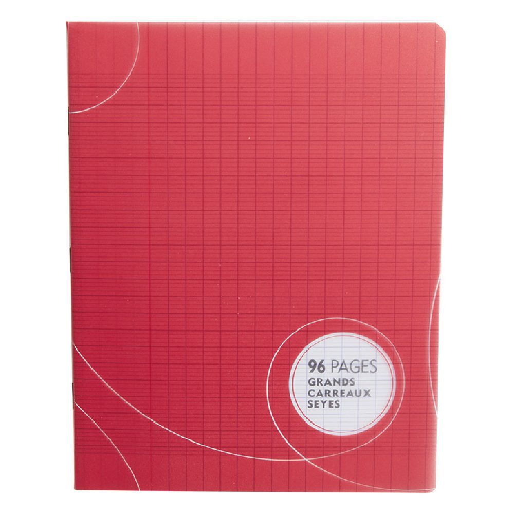 Cahier grands carreaux couverture rigide 96 pages 17x22cm x5
