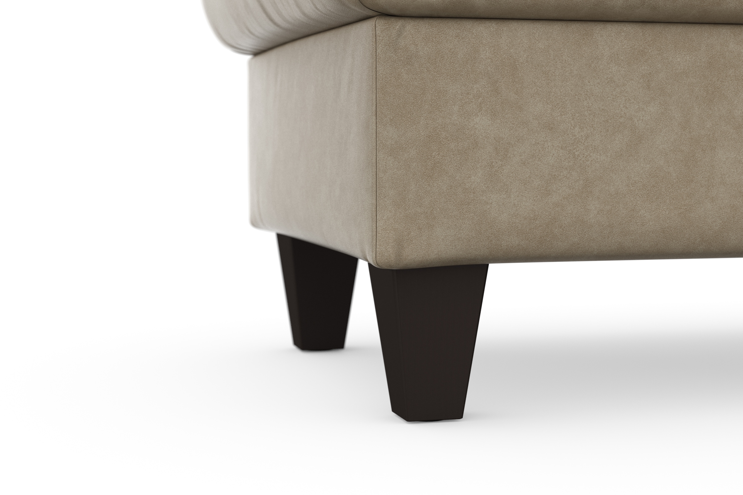 sit&more Stauraumhocker »Farö« mit Stauraum und Federkern und wengefarbenen Füssen
