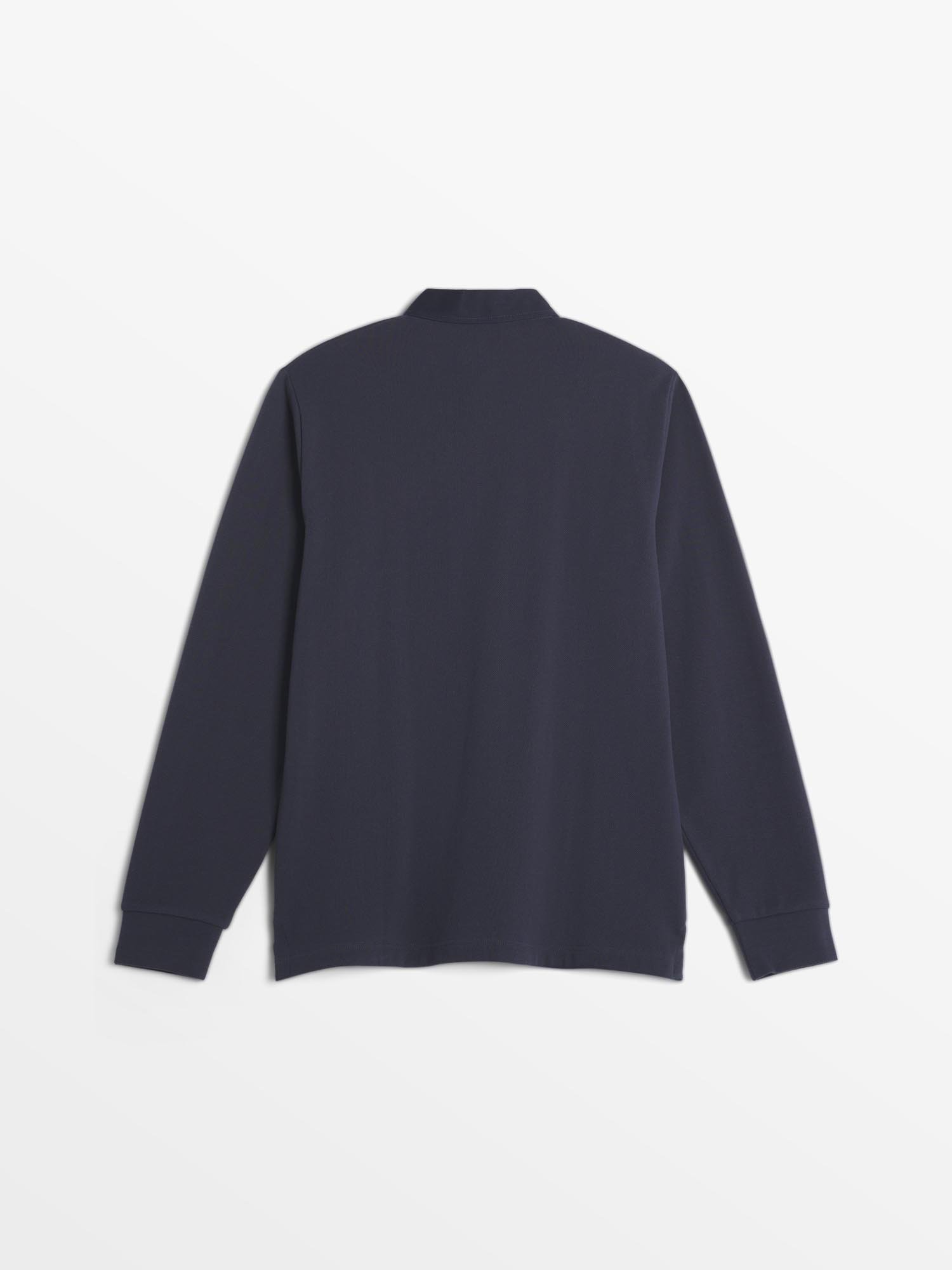 Polo Homme Chaud Manches Longues Marine