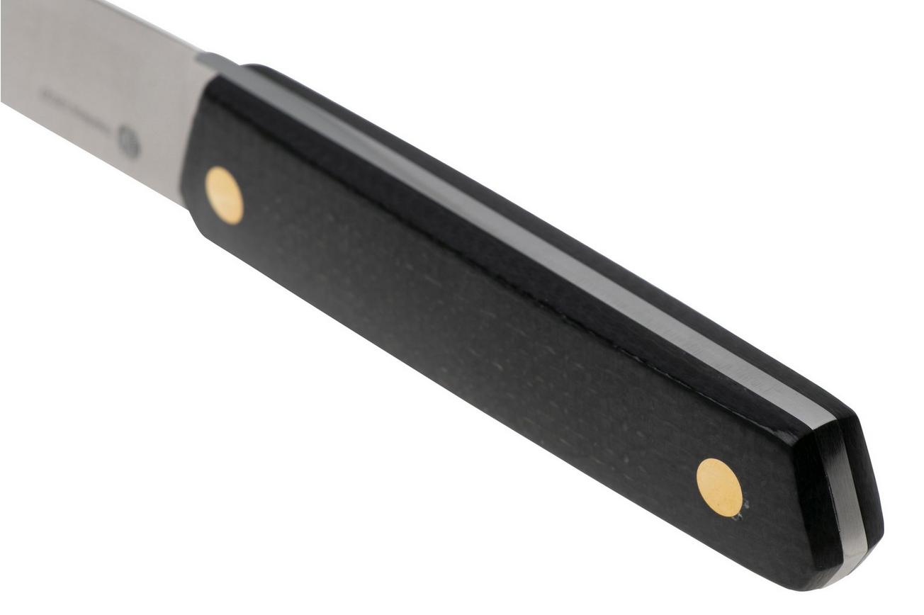 Nordic Knife Design Stoat 100 2073, Black Canvas Micarta vaststaand mes