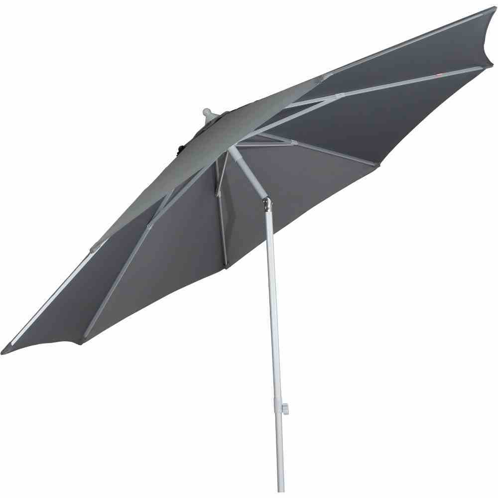 Mittelstockschirm PUSH PRO - grau - Polyester - 300 cm