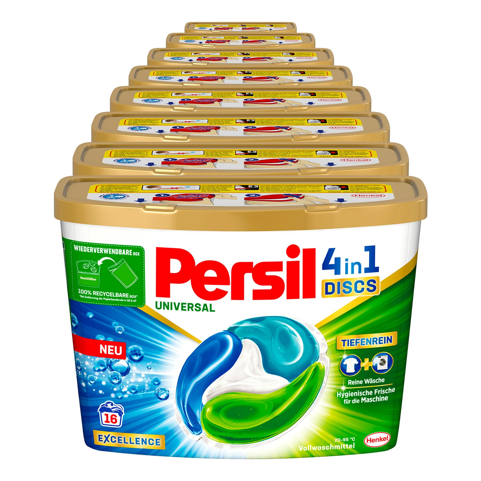 Persil Vollwaschmittel Discs 16 WL, 8er Pack
