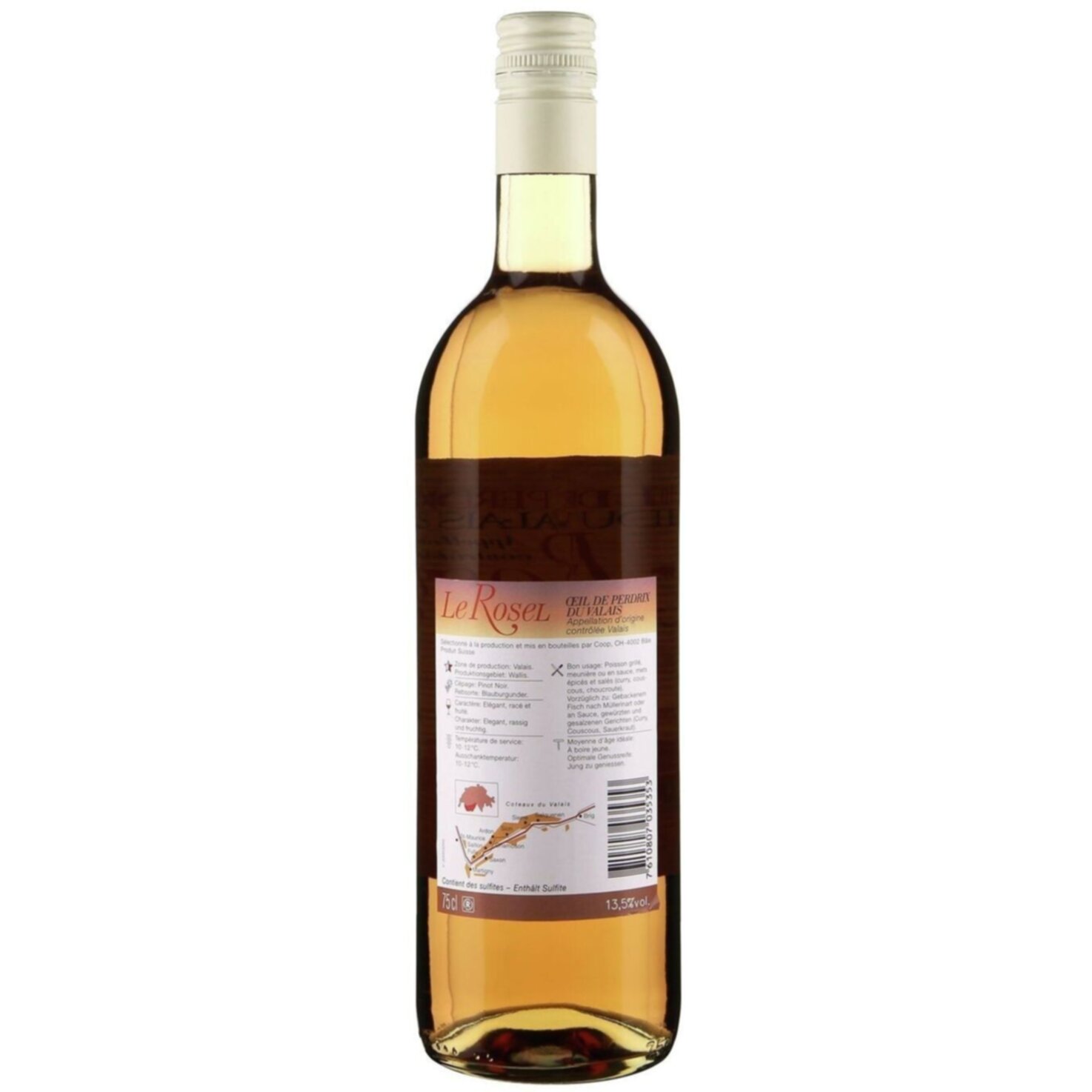 Valais AOC Rosé Oeil de Perdrix Le Rosel -75cl