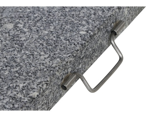 Siena Garden Granieten Parasolvoet, 45 kg, 54 x 54 cm, Granietgrijs, Wind- en weerbestendig, Roestvrij staal