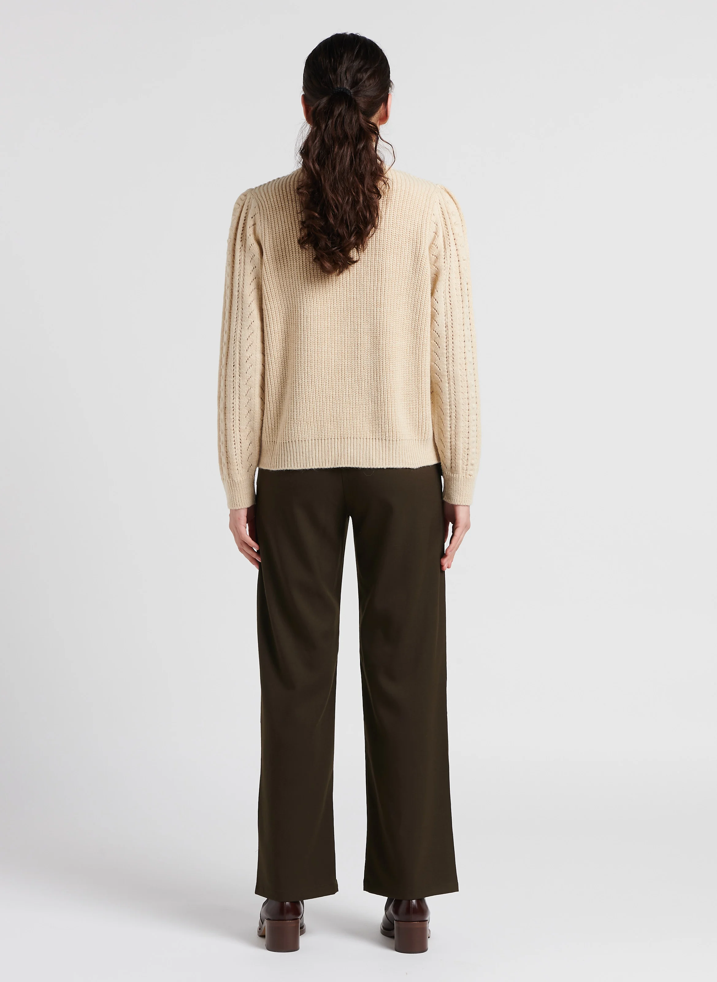 RIEL - Pantalon large fluide| Kaki