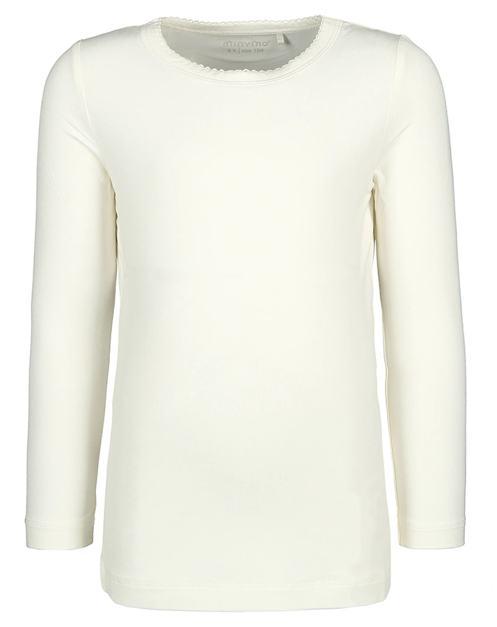Langarm-Shirt BAMBOO – MINY BASIC in weiß