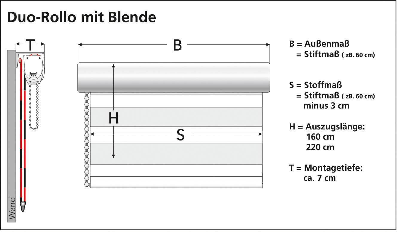 Liedeco Doppelrollo »Duo-Rollo mit Blende« Lichtschutz