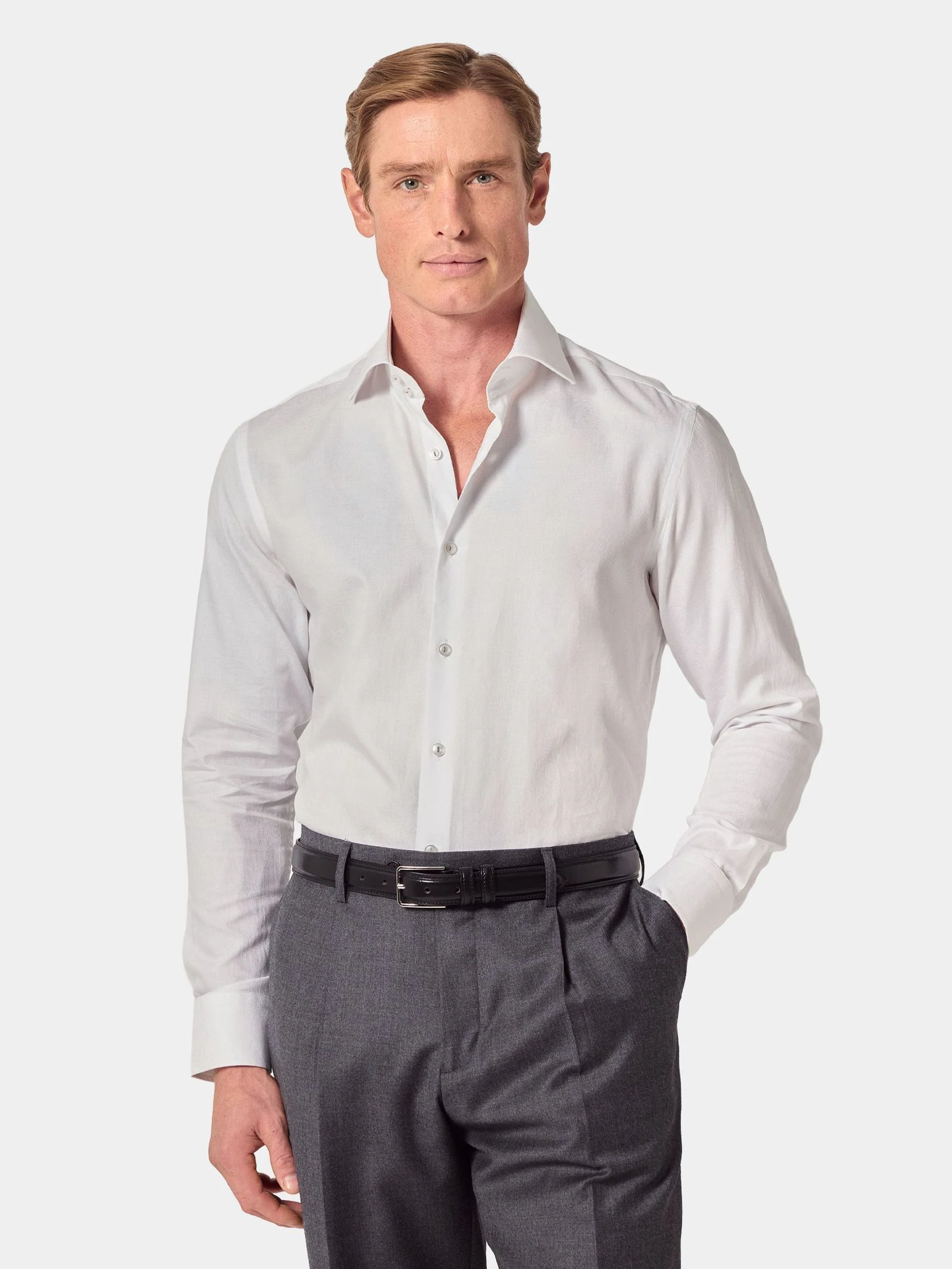 Hawes & Curtis Paisley White Shirt
