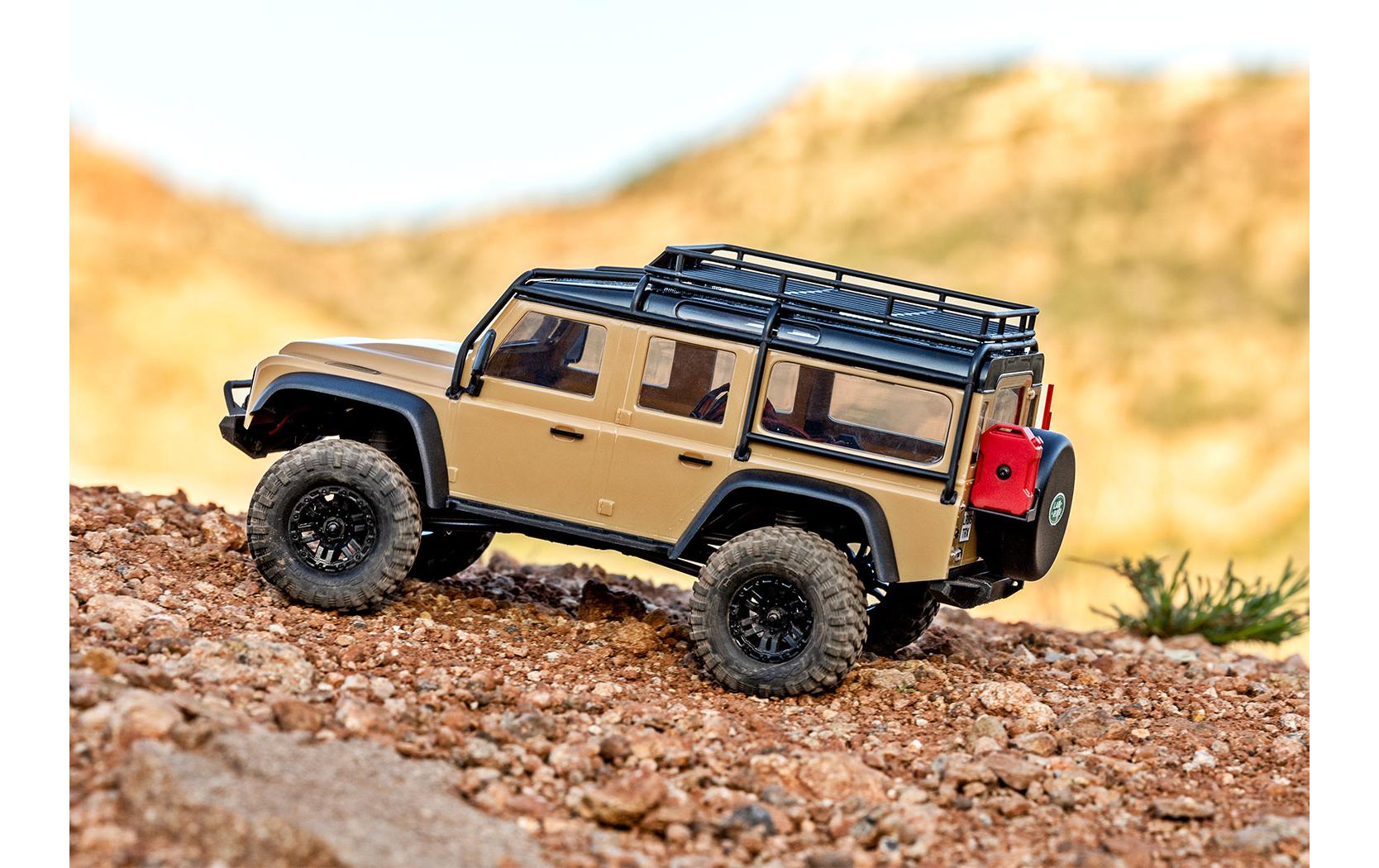 Scale Crawler TRX-4M Land Rover Defender Beige, RTR, 1:18<br>TRX-4 Performance im Mini-Format