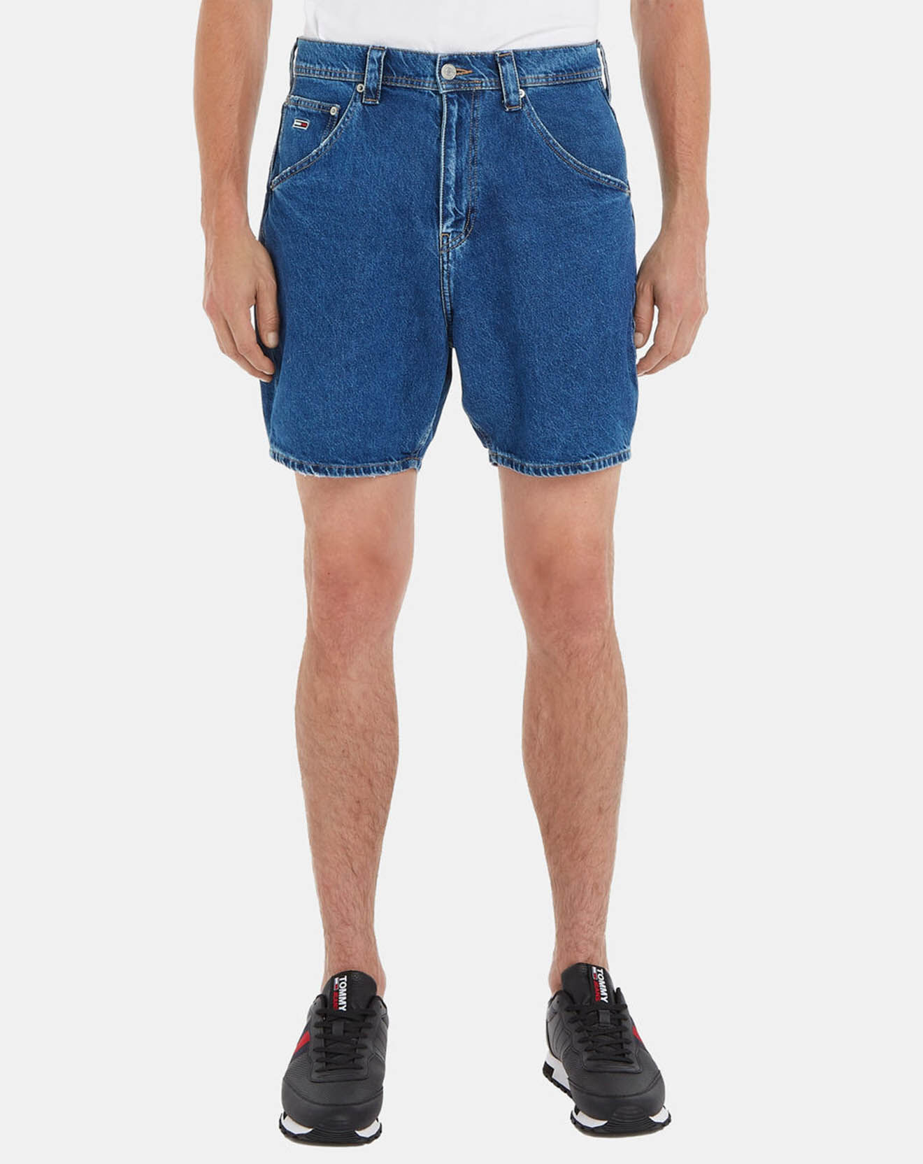Tommy Jeans Bermuda en jean Aiden Baggy bleu