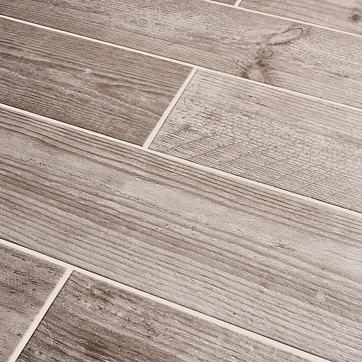 Carrelage sol gris 20 x 120 cm Cotage
