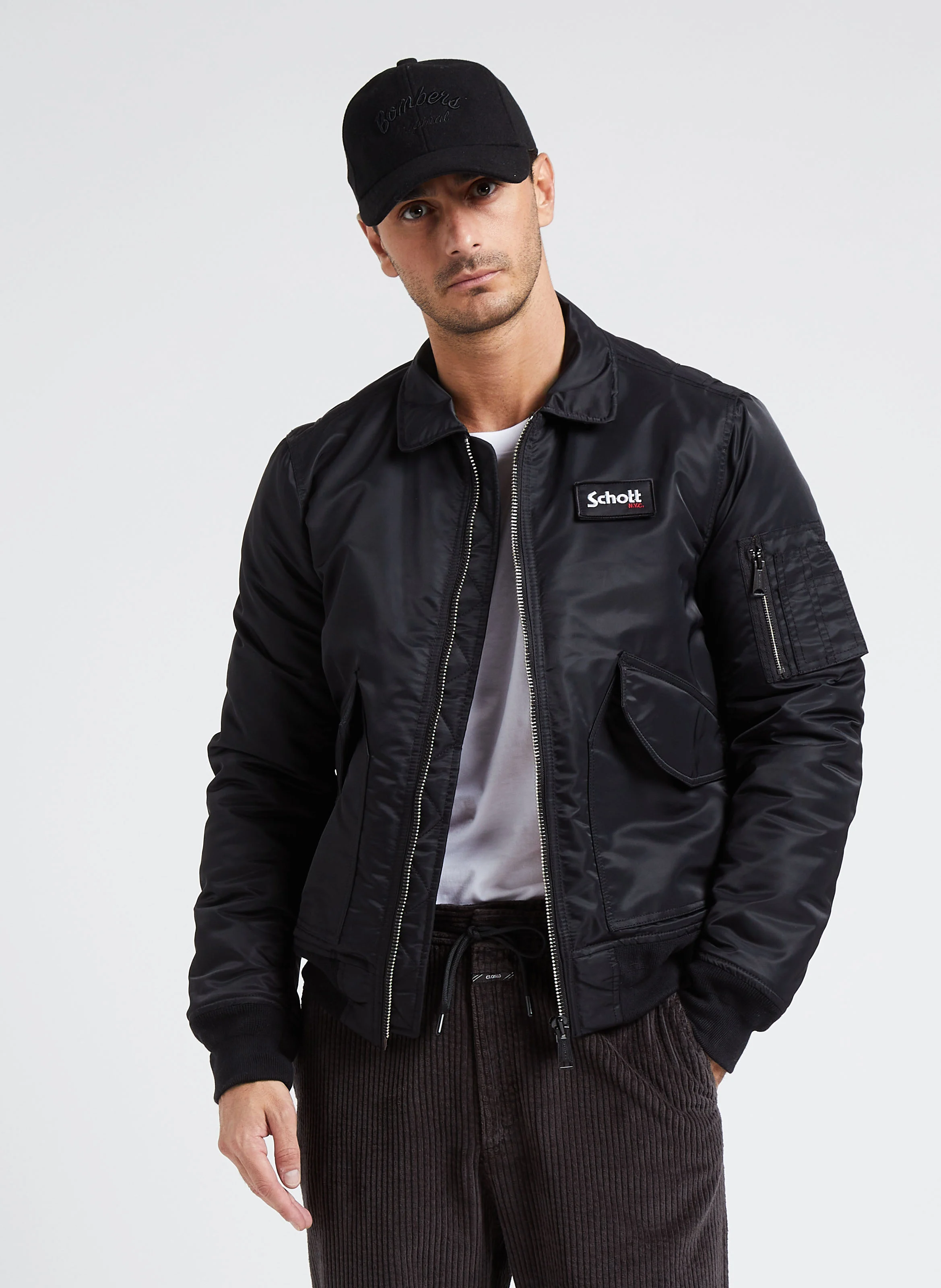 Blouson col classique | Noir