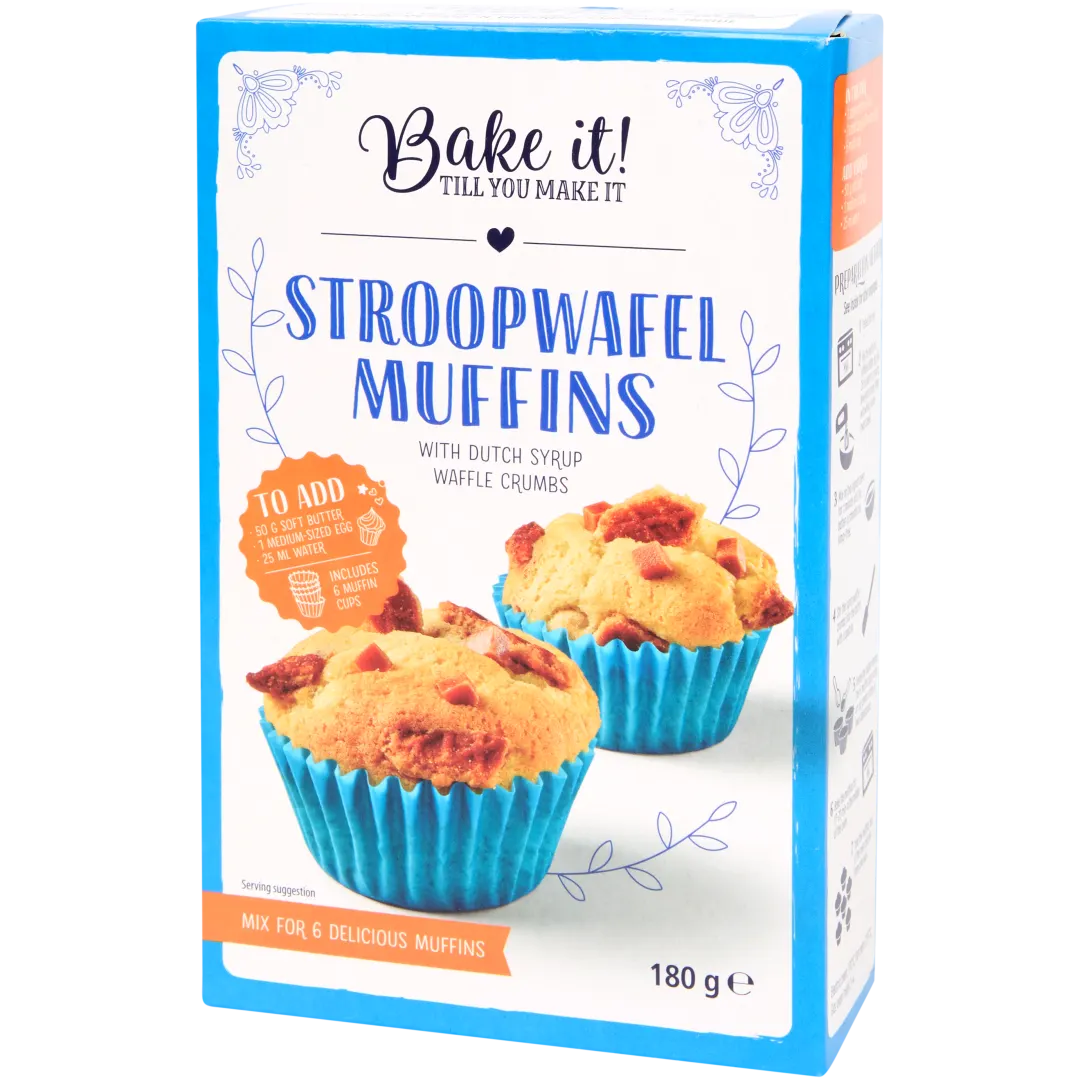 Bake it! bakmix Muffins 180 gram | diverse varianten