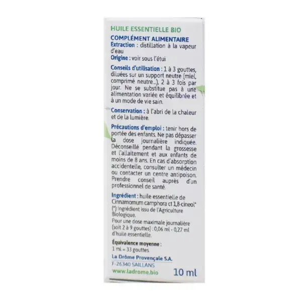 Óleo Essencial de Ravintsara Orgânico Ladrome 10ml