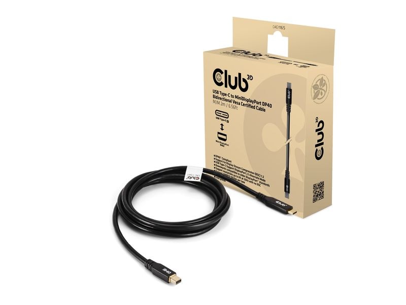 Club 3D Adapterkabel CAC-1561 USB Type-C - Mini-DisplayPort USB Typ-C auf MiniDisplayPort
