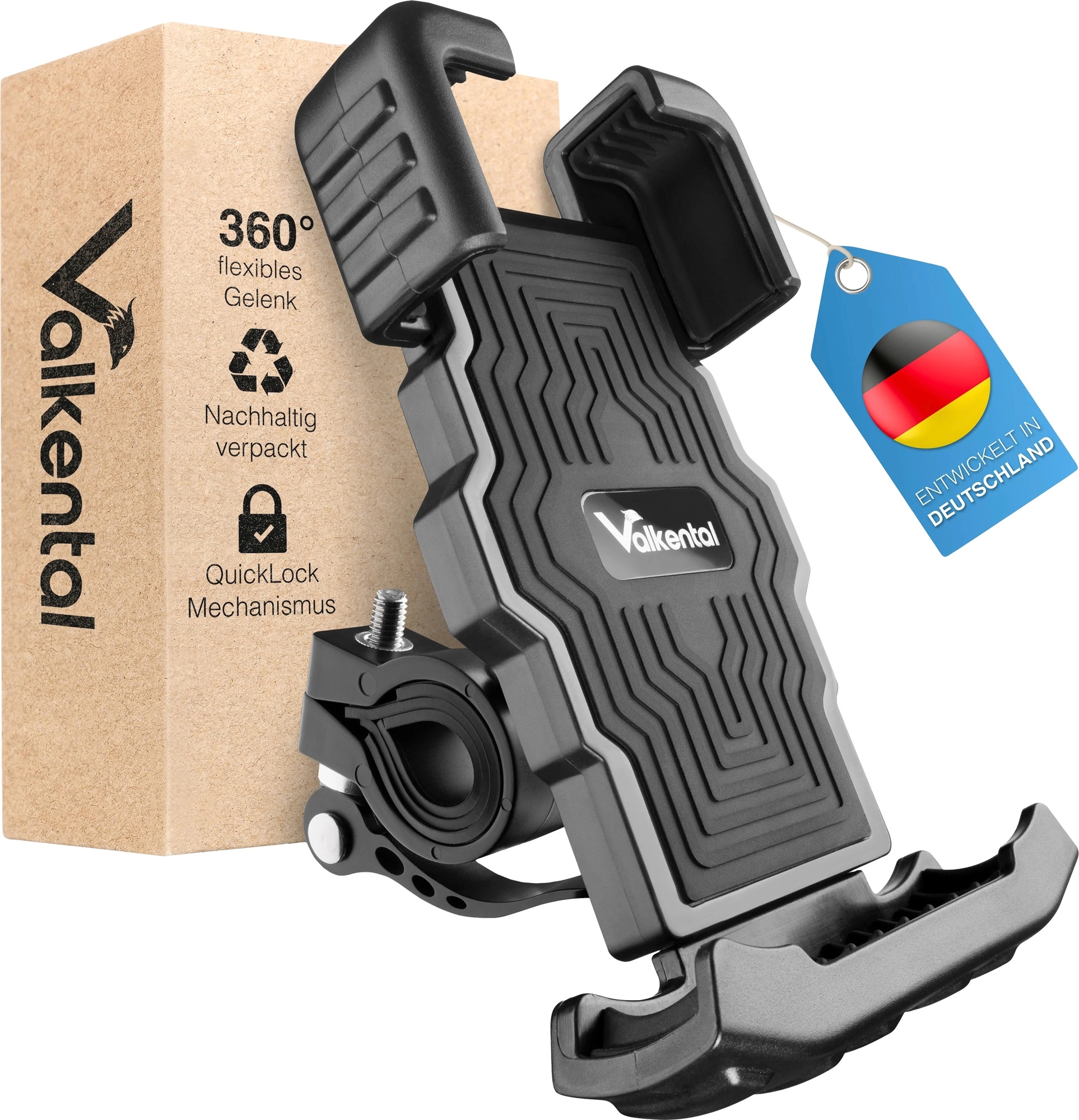 Valkental PhoneFix Handyhalterung für Fahrradlenker