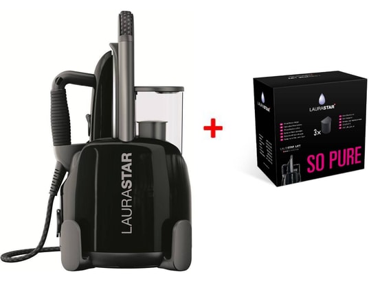 LAURASTAR - Centrale vapeur LIFT Plus Ultimate Black + 3 cartouches filtrantes