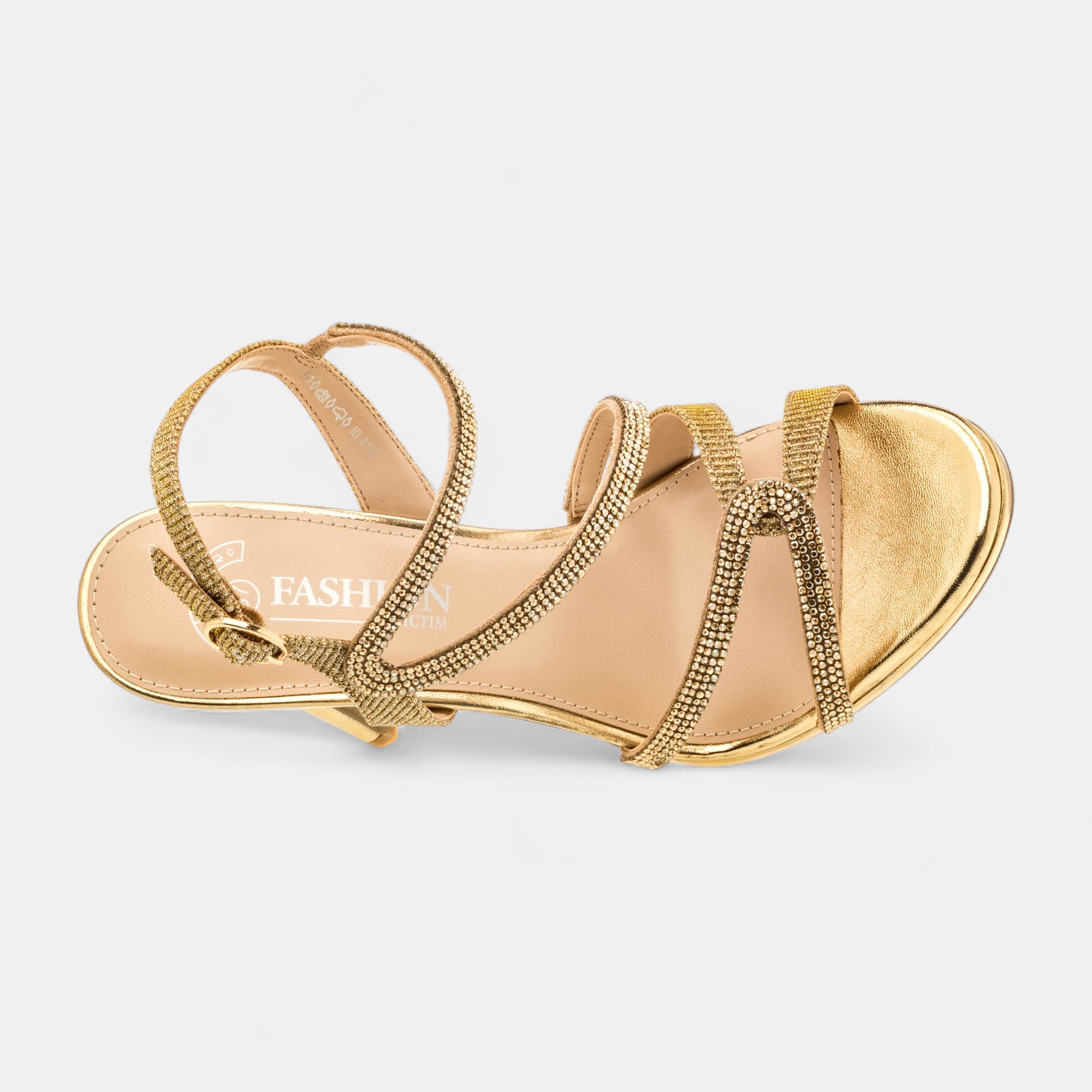 Nu-pieds à talon Femme or