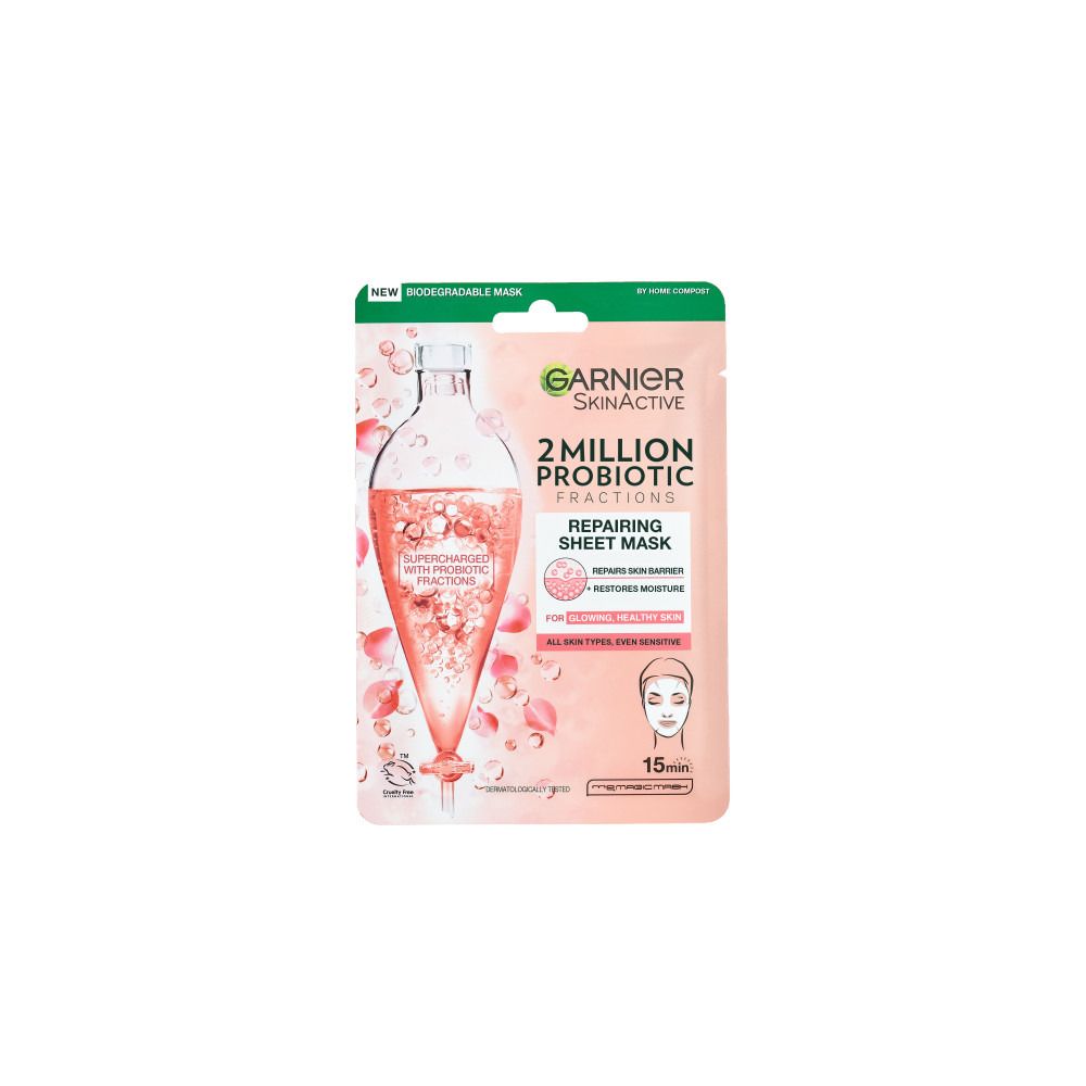 Garnier Skin Active 2 Million Probiotics Repairing Sheet Mask - 1 stk.
