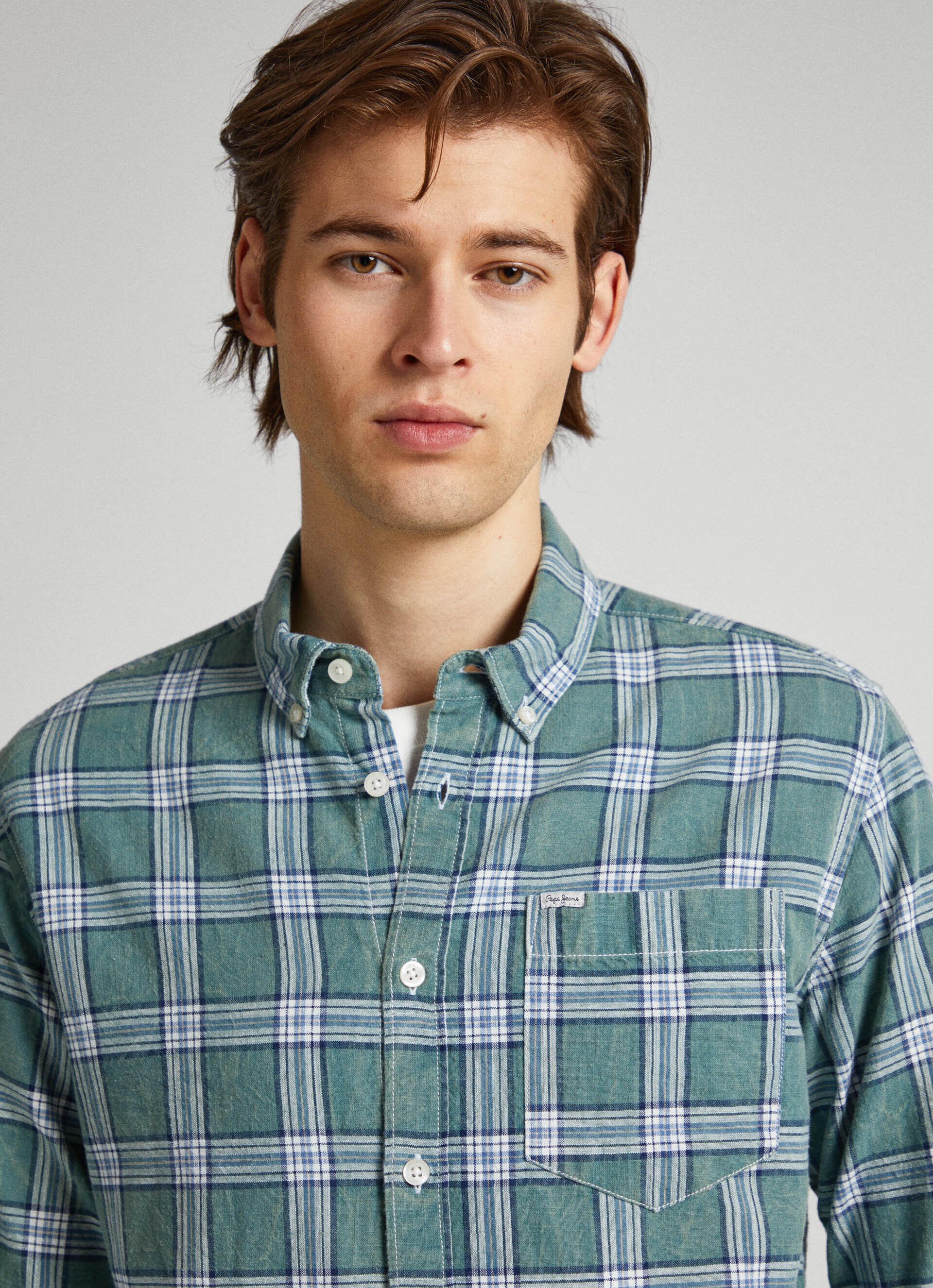 CAMISA XADREZ SLIM FIT - verde coentro