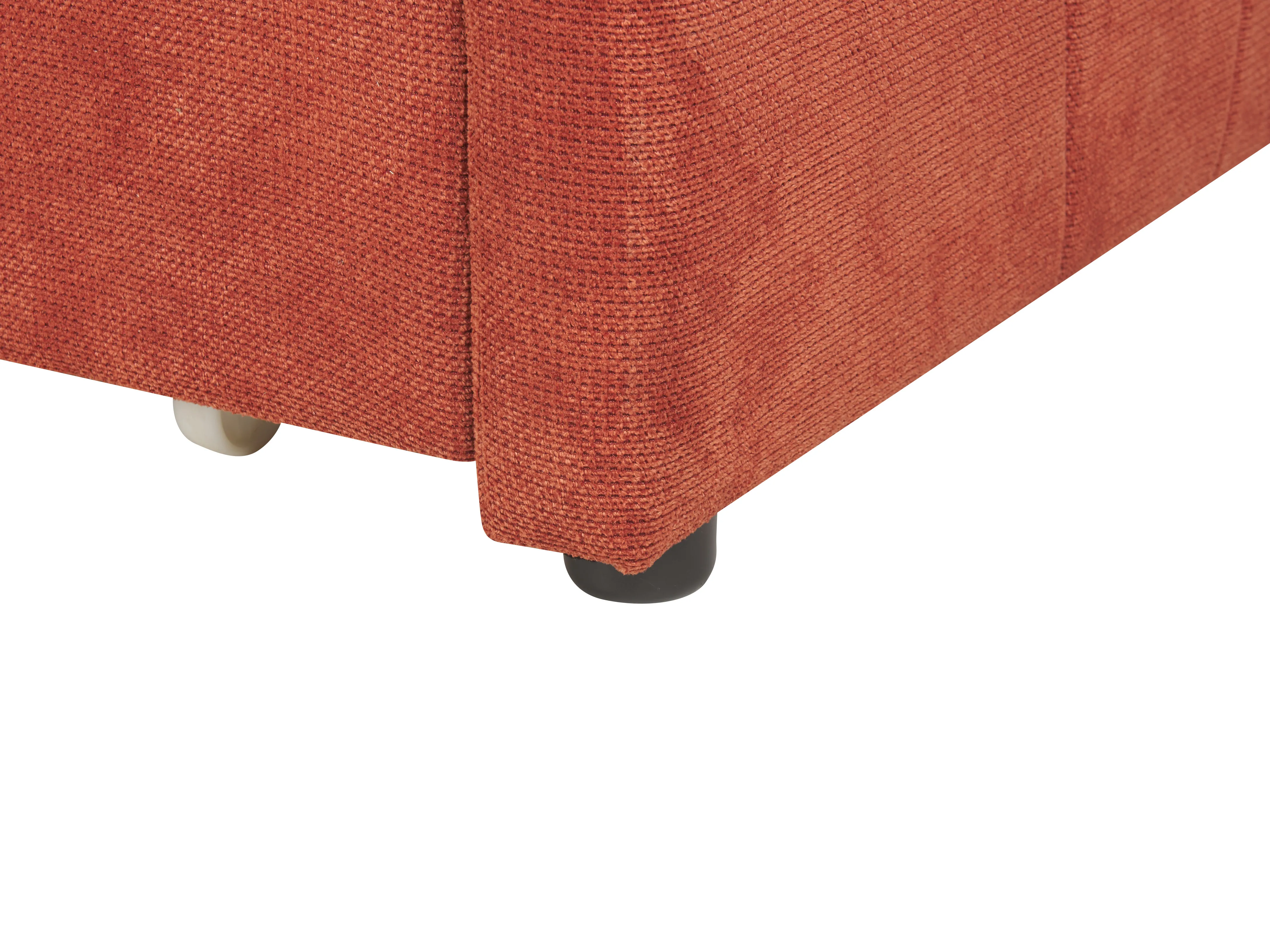 Bedbank met opbergruimte Stof VITTEL 90 x 200 cm Rood