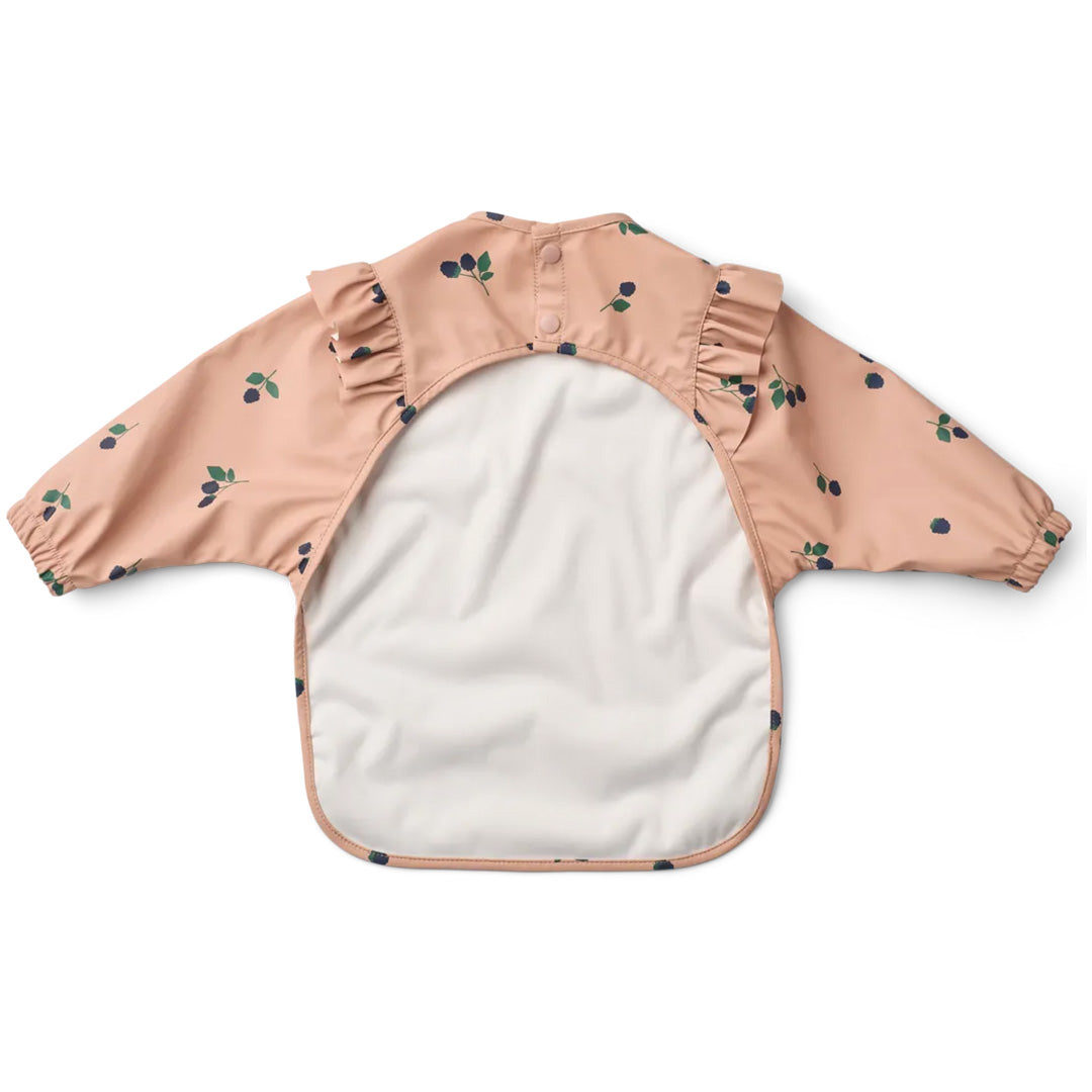 liewood mouwslab met voorvakje merle ruffles - berry - pale tuscany