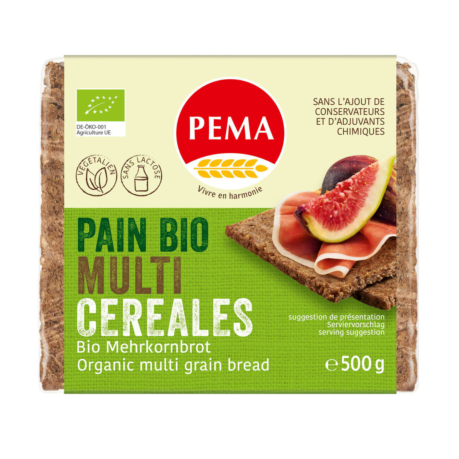 Pain bio multi-céréales - Végétalien, sans lactose