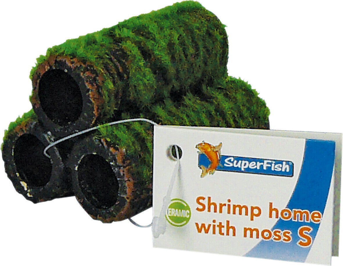 SuperFish aquarium decoratie garnalenhuis met mos S