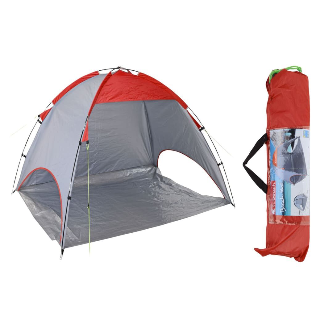 Probeach strandtent, rood en grijs, 220x120x115 cm