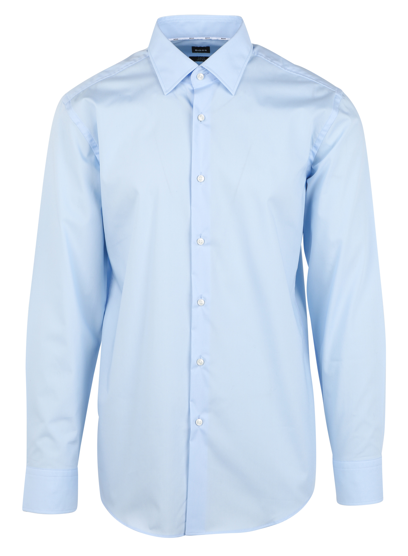 Chemise slim fit en coton mélangé | Bleu