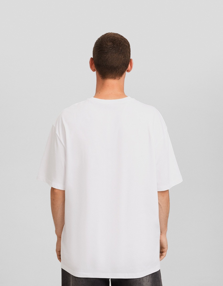 Camiseta oversized de manga curta com estampa Beetlejuice