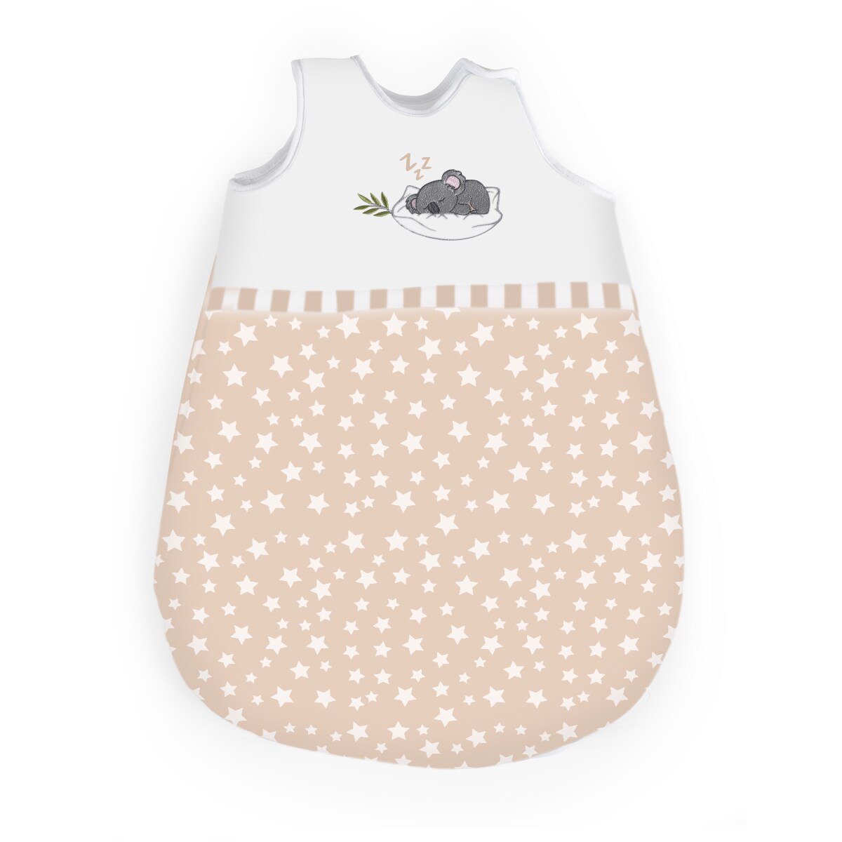 Moni Baby Schlafsack Koala, Länge 60 cm Breite 42 cm 100% Baumwolle, Druckknöpfe beige