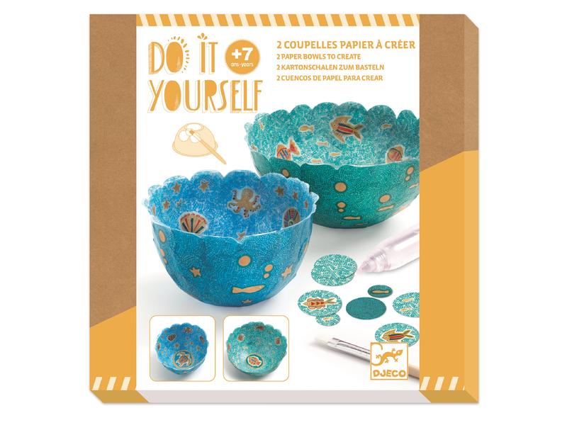 DJECO Bastelset DIY – Kartonschalen Meer Kreativset zum Basteln