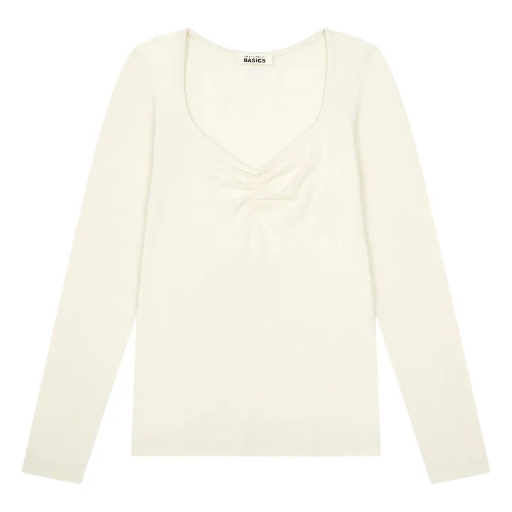 SMALLABLE BASICS Top Femme Froncé Jersey | Sable