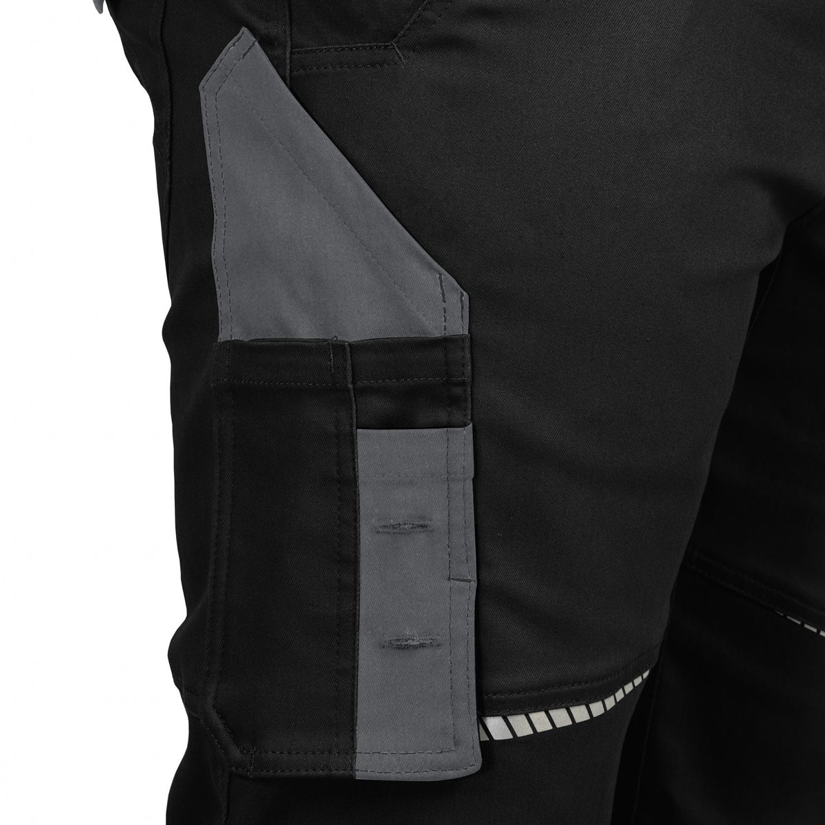 Bodyguard werkbroek, lange taillebroek, zwart/grijs, maat 40, dames