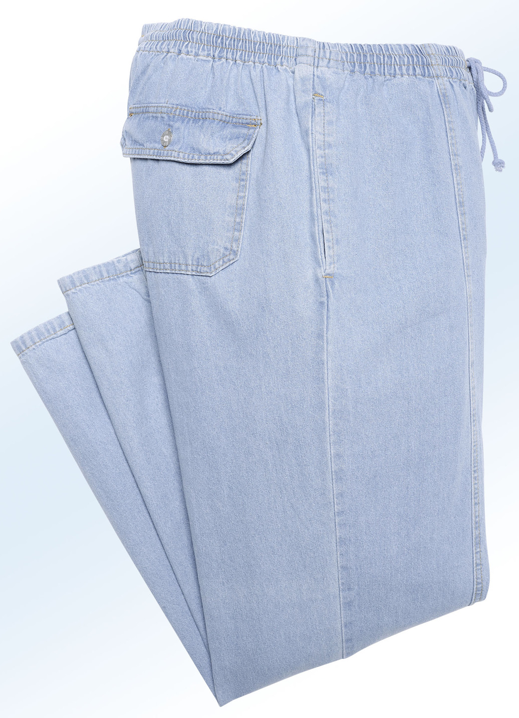 Schlupfjeans mit Gummibund und Kordelzug in 4 Farben