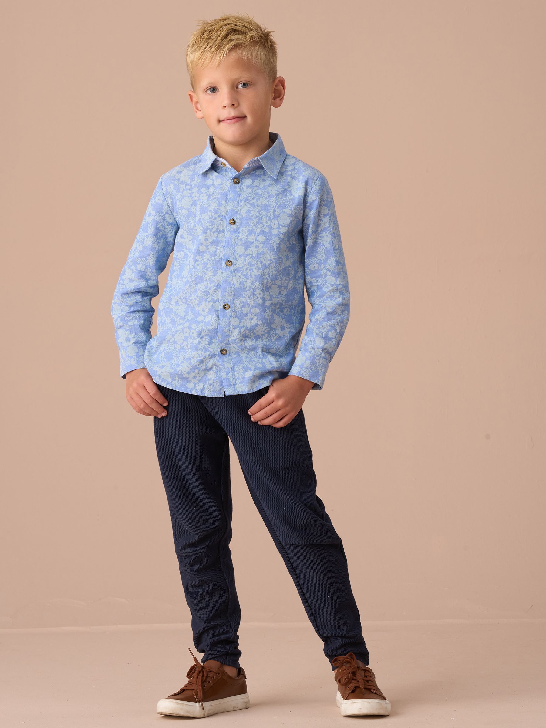 Angel & Rocket Faes chambray overhemd met bloemenprint