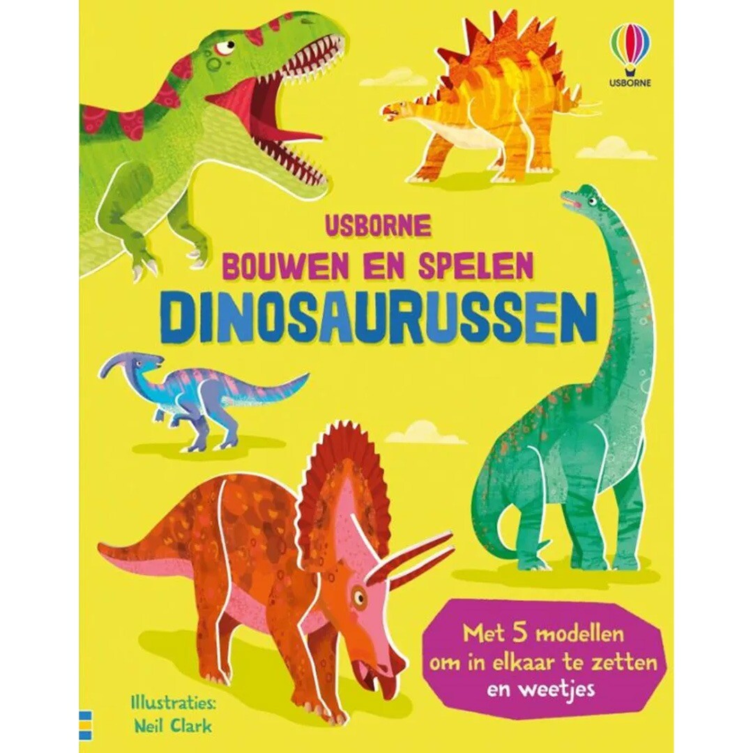 Uitgeverij usborne bouwen en spelen dinosaurussen