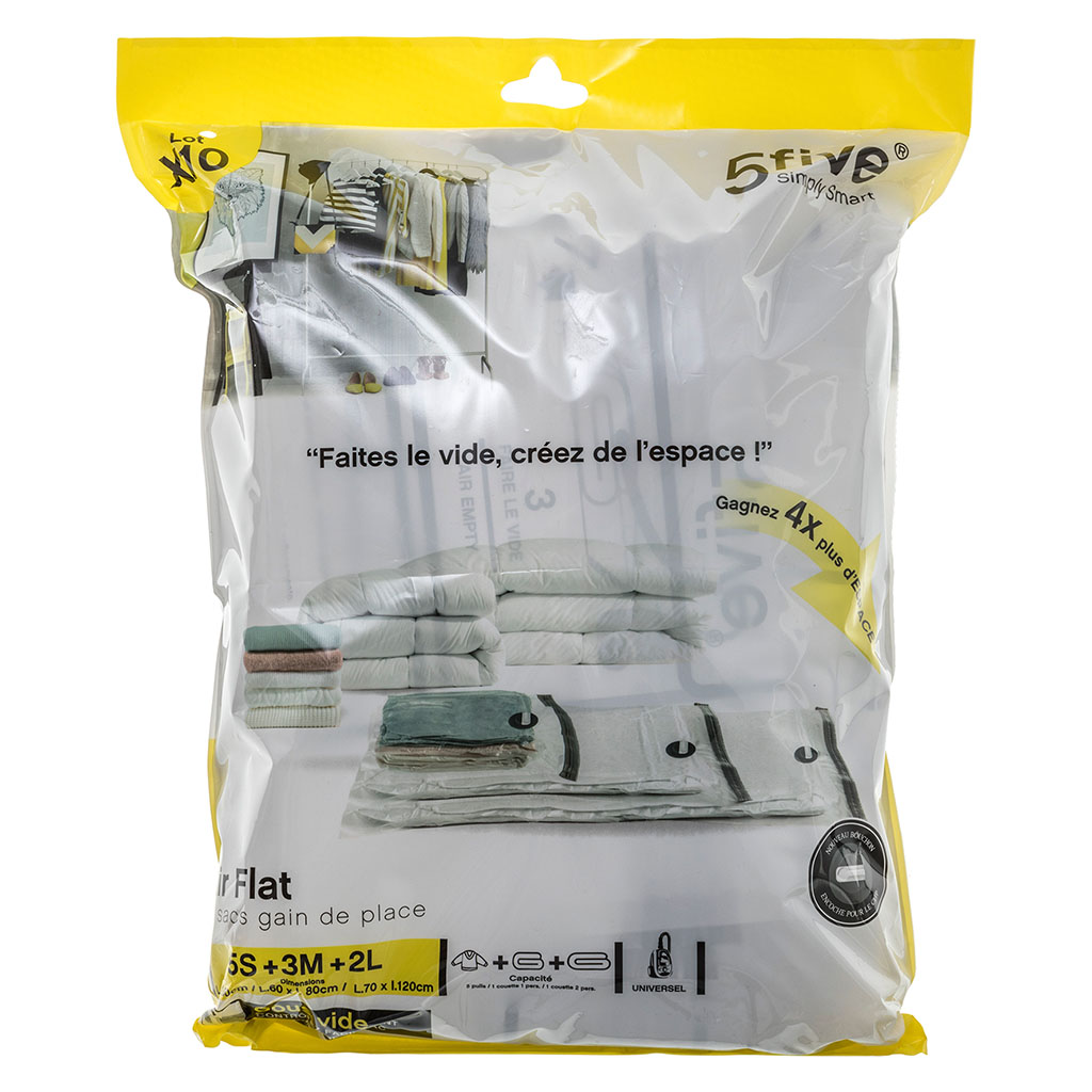 Lot de 10 housses de rangement sous vide