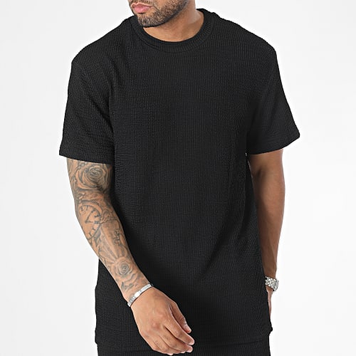 Ensemble Tee Shirt Et Short Jogging Noir