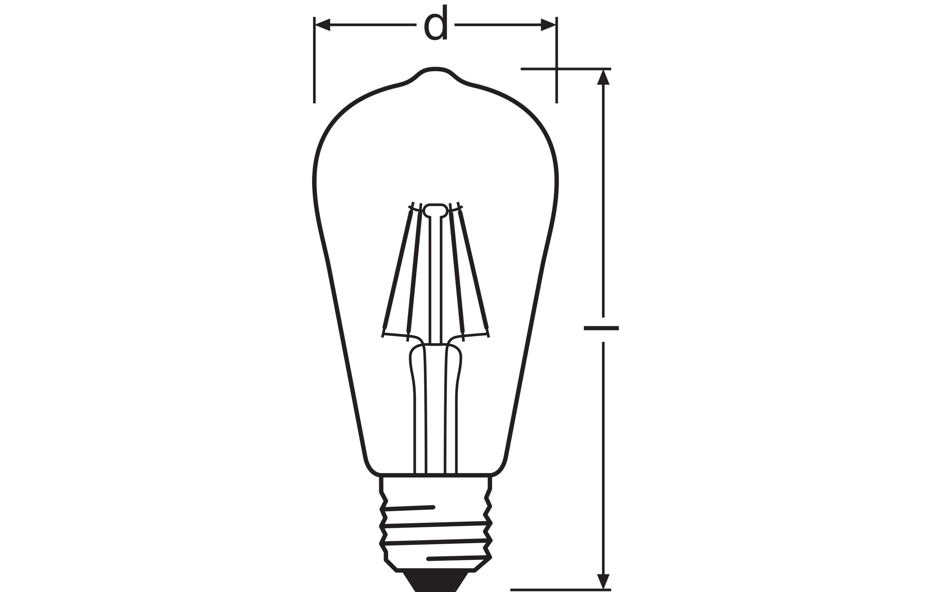 Lampe Vintage 1906 Edison, 6.5W, E27, Warmweiss, 2 StückDimmbare LED-Lampen, Vintage-Edition