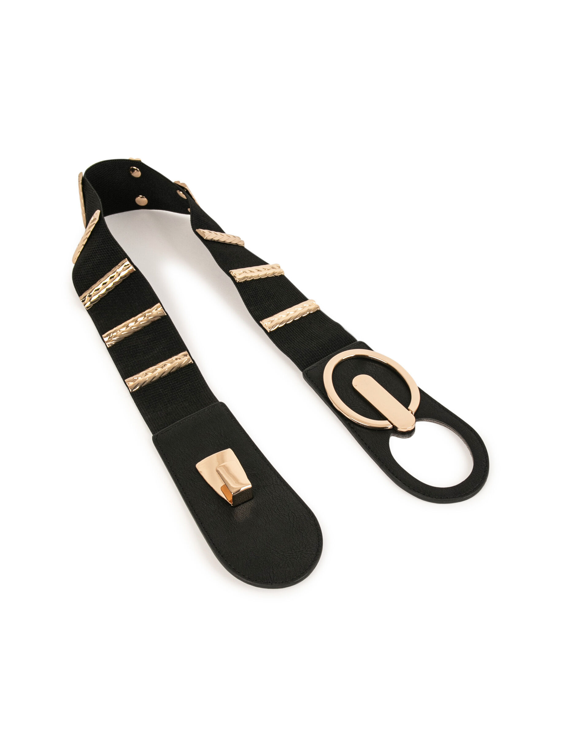 Ceinture élastiquée avec ornements dore femme - dore