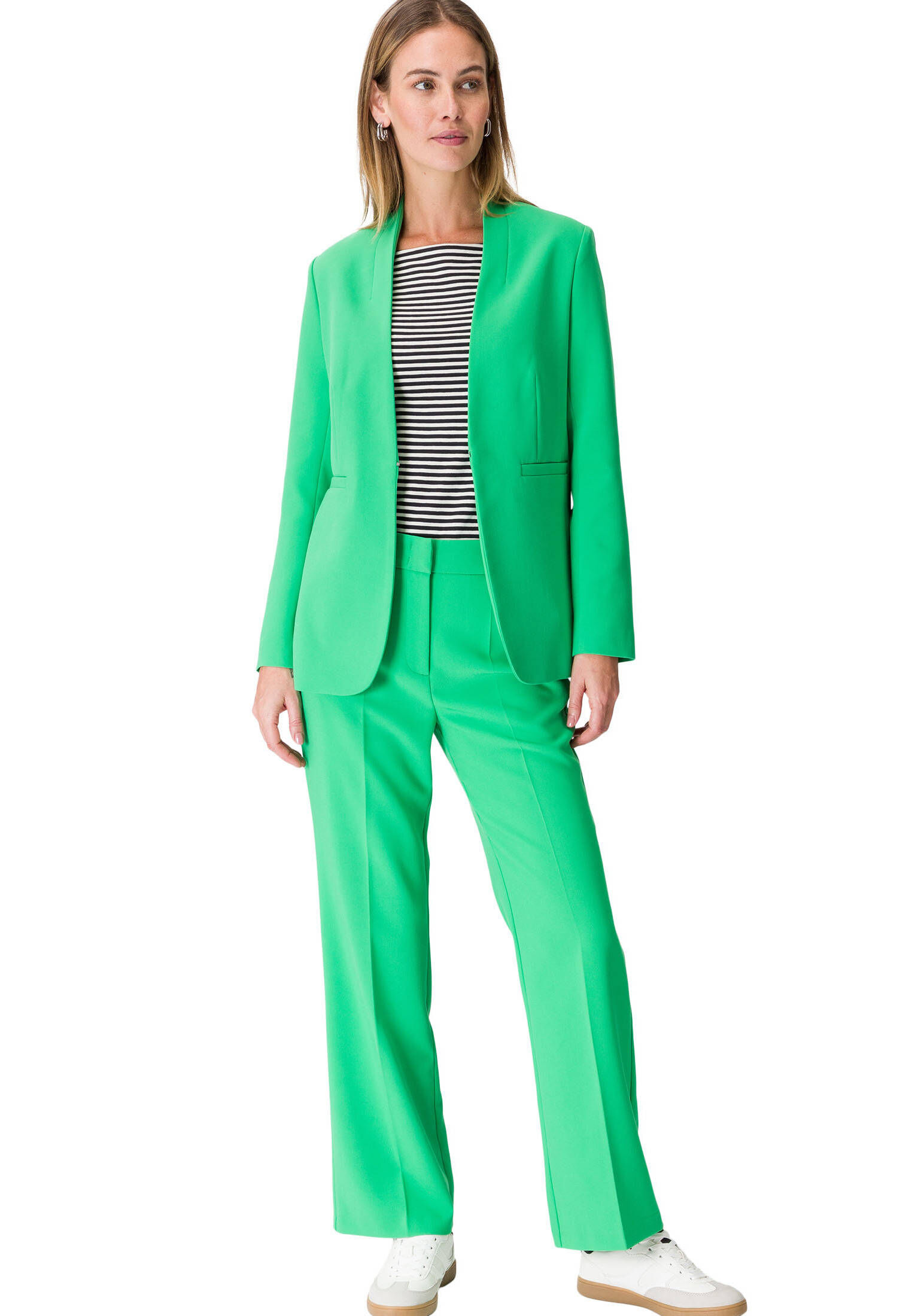 zero| Damen Longblazer mit Paspeltaschen