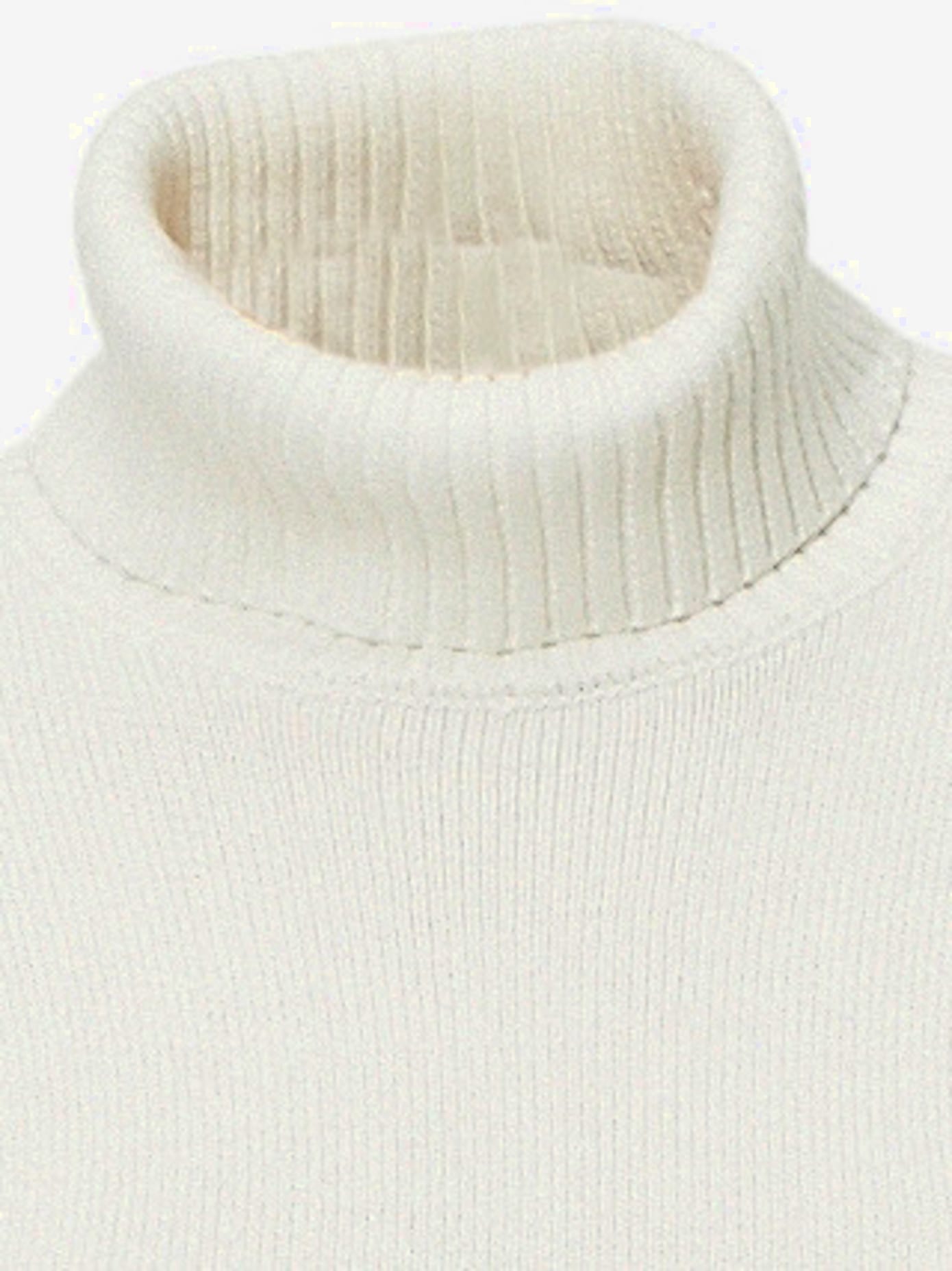 Pull col roulé contenant du cachemire
