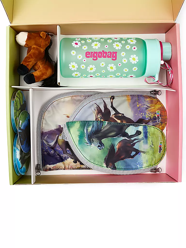 ERGOBAG Fan Box - Pferde hellgrün