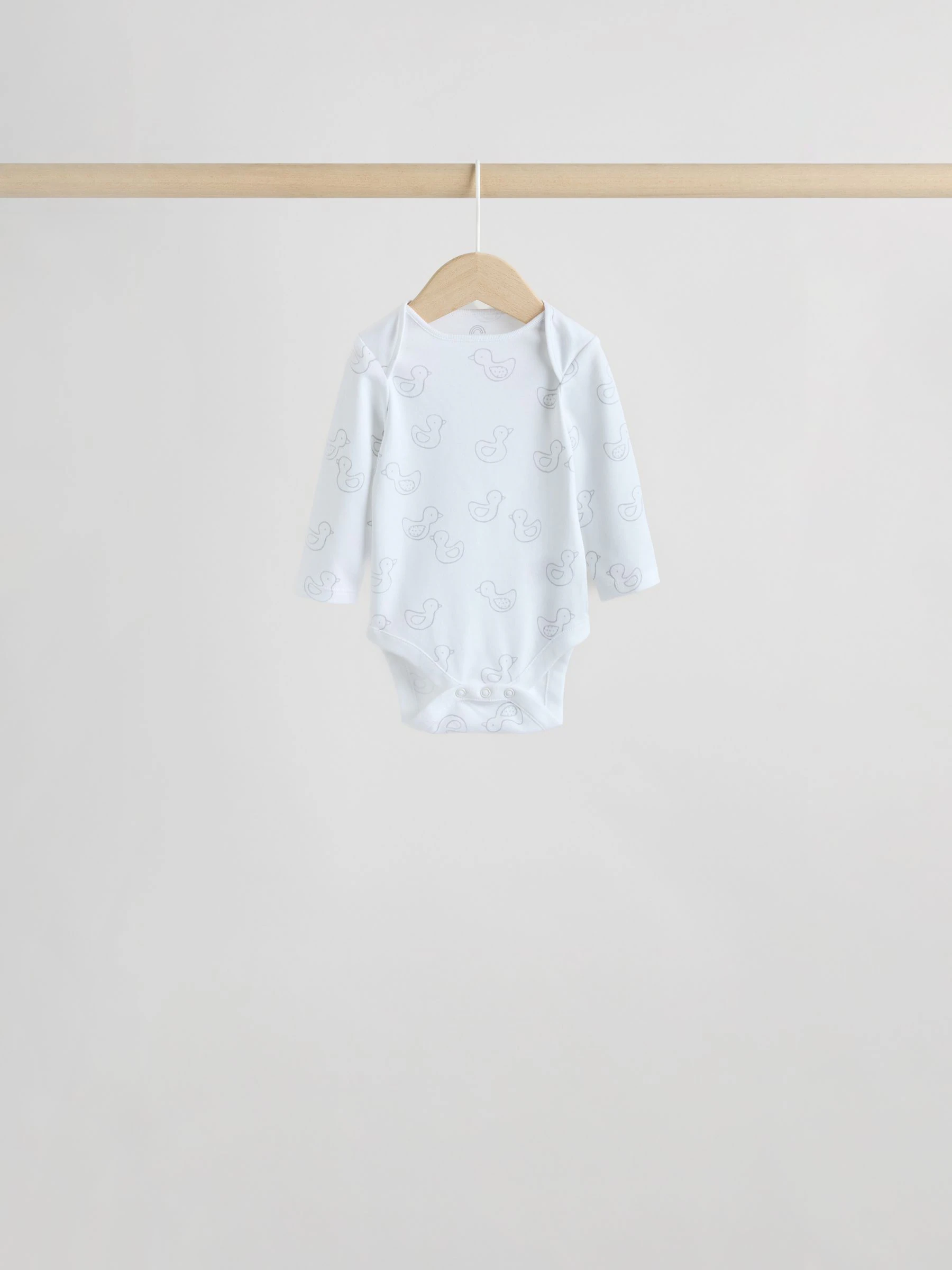 Grijs - Long Sleeved Baby Bodysuits 5 Pack