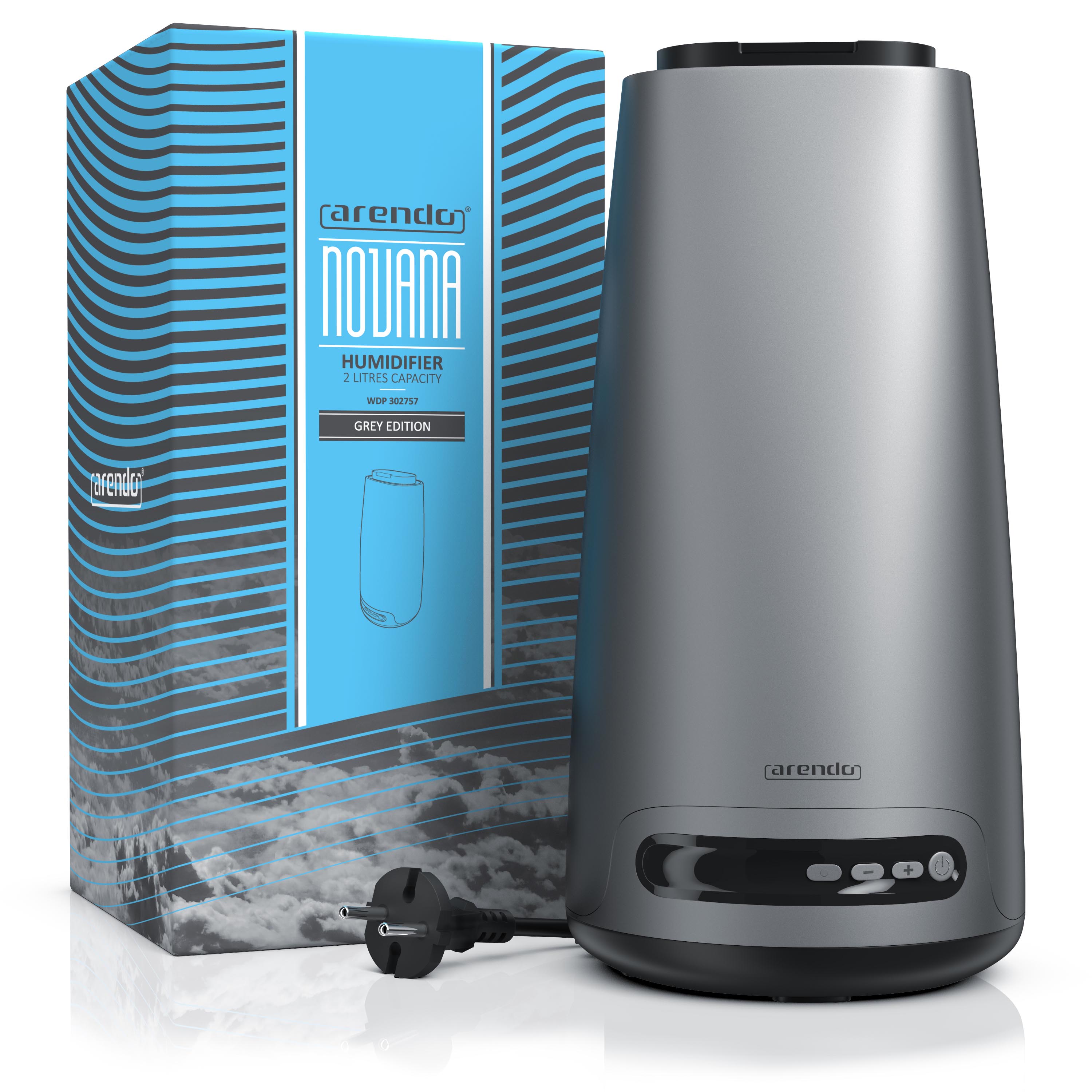 Arendo Design Luftbefeuchter mit Aroma-Reservoir - Novana
